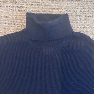 Jil Sander Navy Wool Turtleneck Size Small